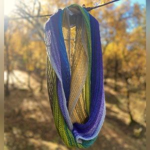 Multicolor Knitted Infinity Scarf